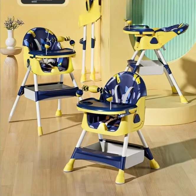 

Portable multi-function adjustable plastic high chair for children and infant feeding seats
