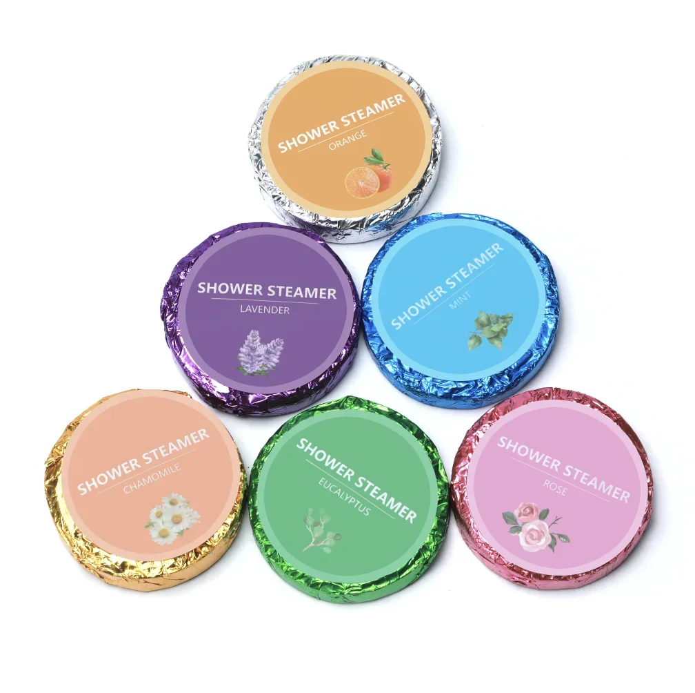 6pcs Aromatherapy Shower Steamers Natural Ingredients Refreshing Shower Bombs Women Stress Relief And Relaxation