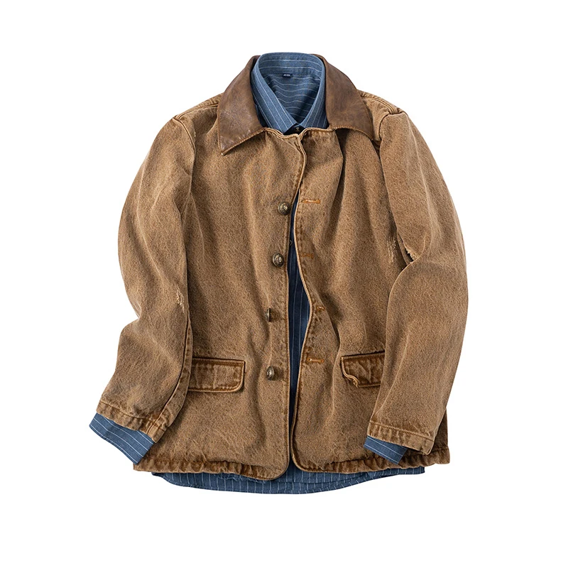 Game RDR2 Arthur Morgan Same Style Jacket Western Denim Cosplay Costumes Brown Jacket And Blue Shirt For Man