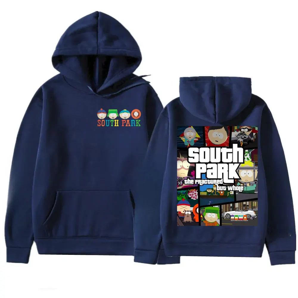 مضحك ساوث بارك شخصية كرتونية هوديي لطيف كيني طباعة البلوز Harajuku الشارع الشهير للجنسين الملابس سوداديرا هومبر Y2k القمم