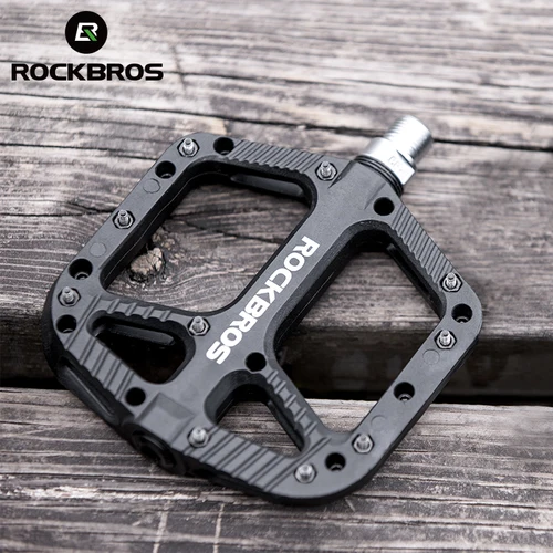 ROCKBROS-Pedales de bicicleta ultraligeros para bicicleta, accesorio de ciclismo de montaña y carretera, con sello, de nailon de plataforma plana