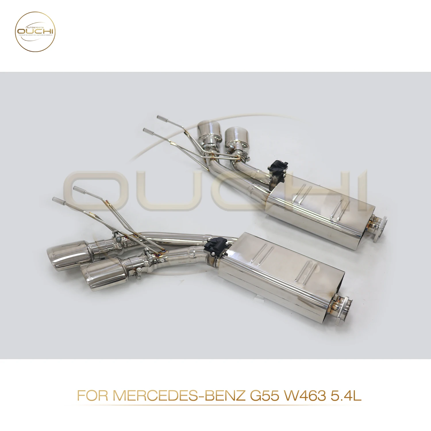 OUCHI Exhaust System Stainless Steel Performance Catback for Mercedes Benz G55 W463 5.4L Muffler Delete Valve