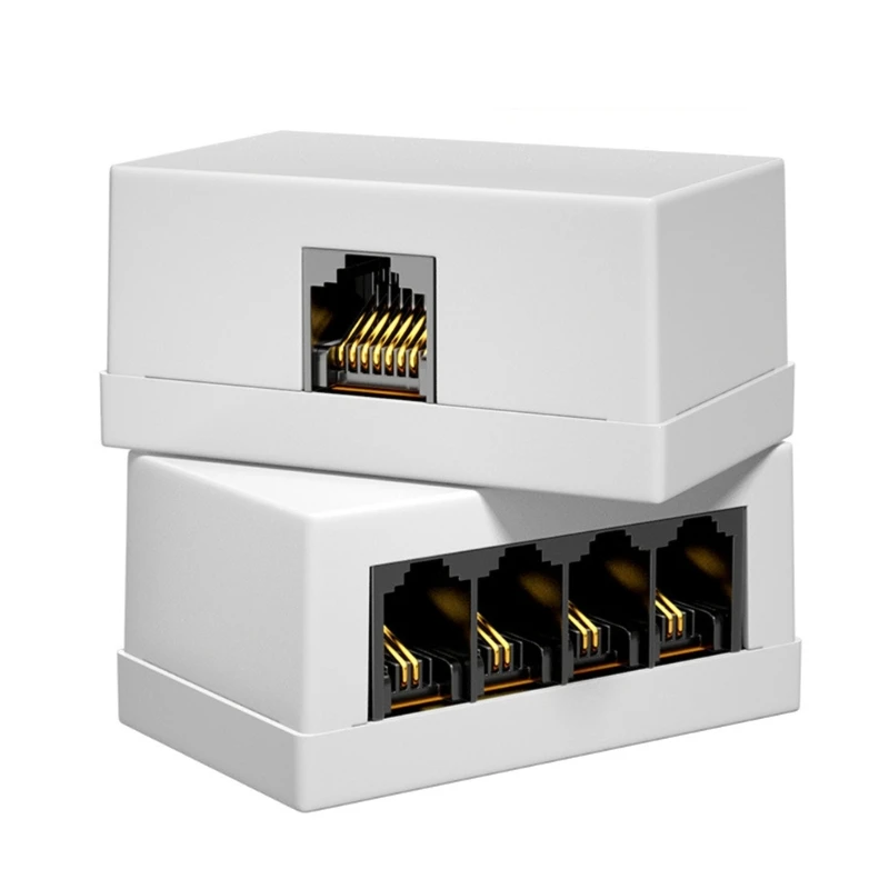2 Adattatori RJ45 Maschio A RJ11 Femmina Per Telefono E Fax – Convertitore Compatto
