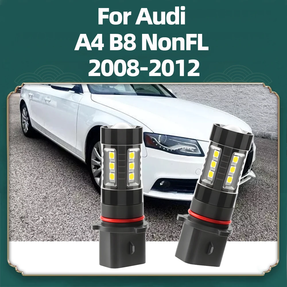 

2Pcs P13W LED Daytime Running Light 6000K Car DRL Lamp For Audi A4 B8 NonFL 2008-2012 2011 2010 2009 Plug-N-Play Accessories 12V