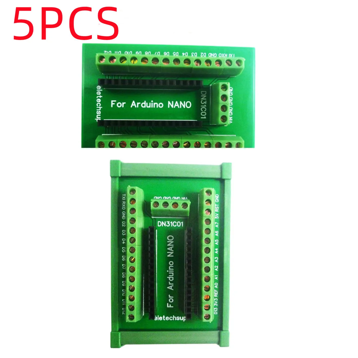 DN31C01 modulo adattatore per morsettiera a vite per montaggio su guida DIN per scheda Arduino NANO