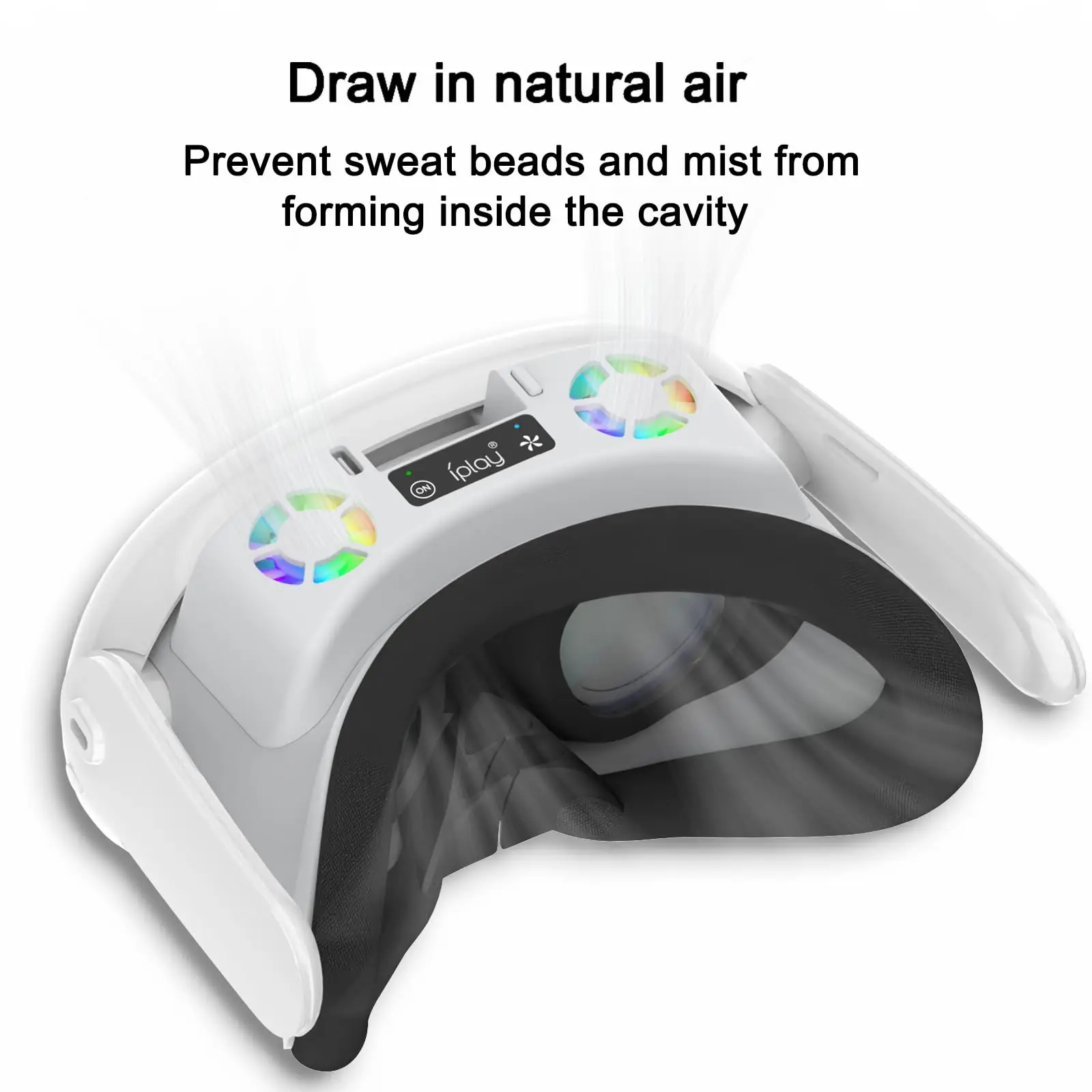 

Cooling Fan Mask for Oculus Quest 3, Circulates Ventilation to Eliminate Glass Fogging, Anti-Leakage Silicone Nose Pad, RGB