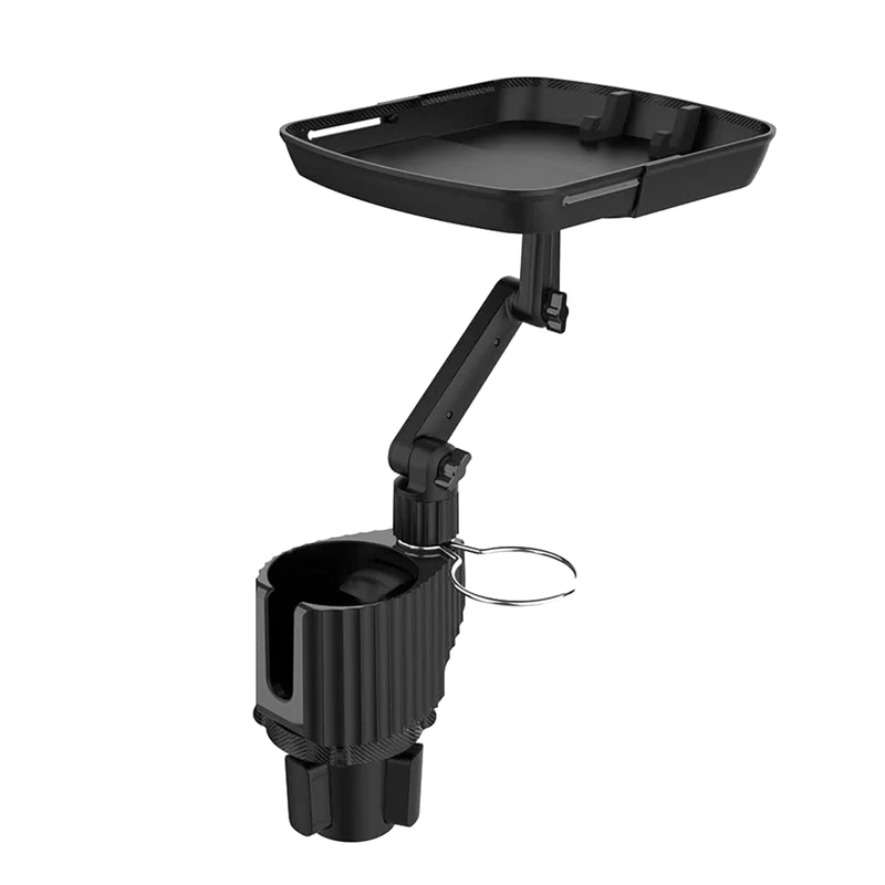 Car Cup Holder Expander Tray, Multifunctional Car Cup Attachable Tray & Phone Hold, Detachable Table Adjustable Base