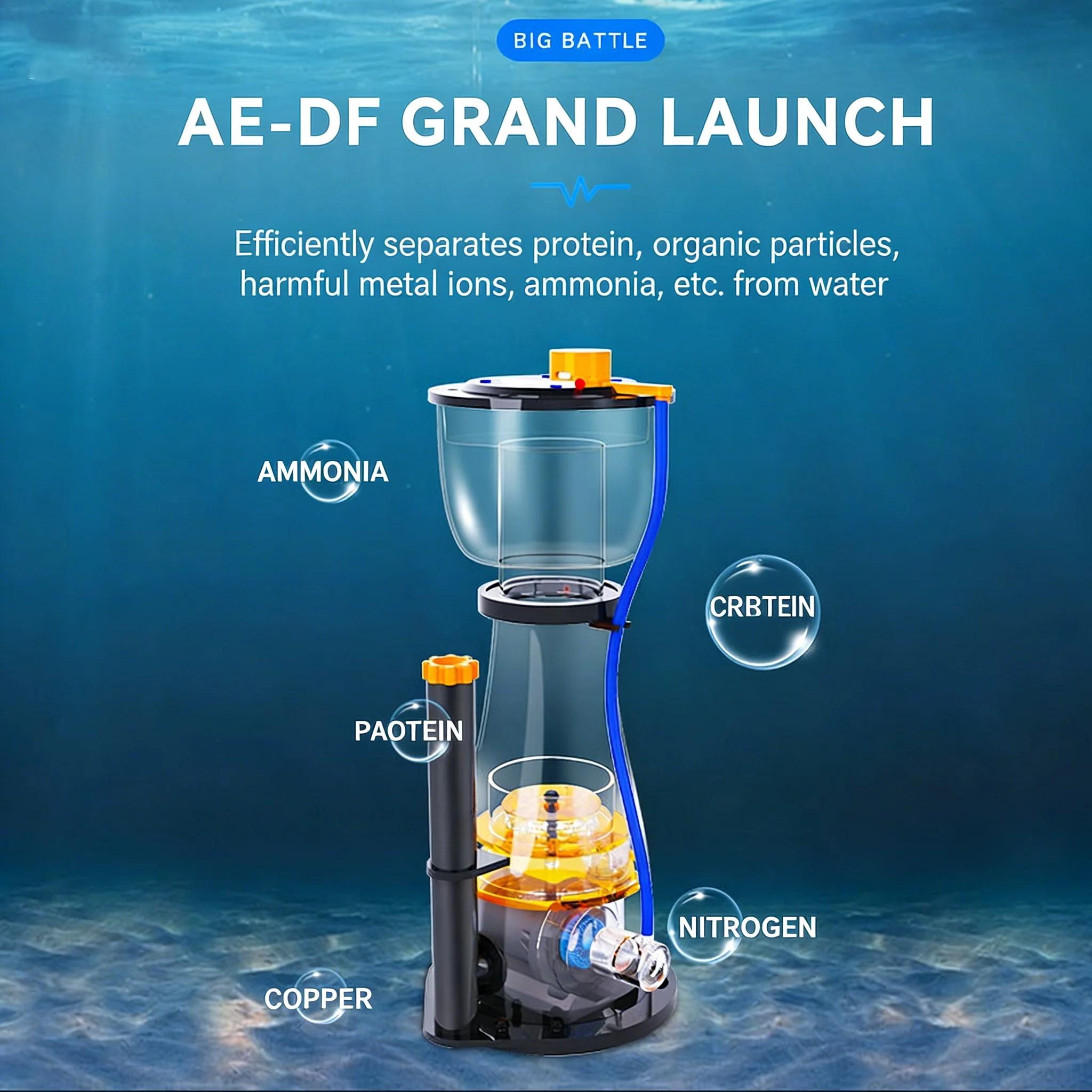 AQUA EXCEL DF130/160/180/200/230/300 Internal Protein Skimmer With External DC Pump Variable Frequency For Marine Reef Aquarium