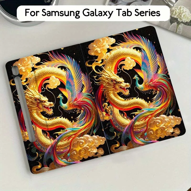 

Art Bird Peacock Color For Samsung Galaxy Tab S10 S9 S8 S7 FE Lite Soft Flexible Support Tablet Case Gift