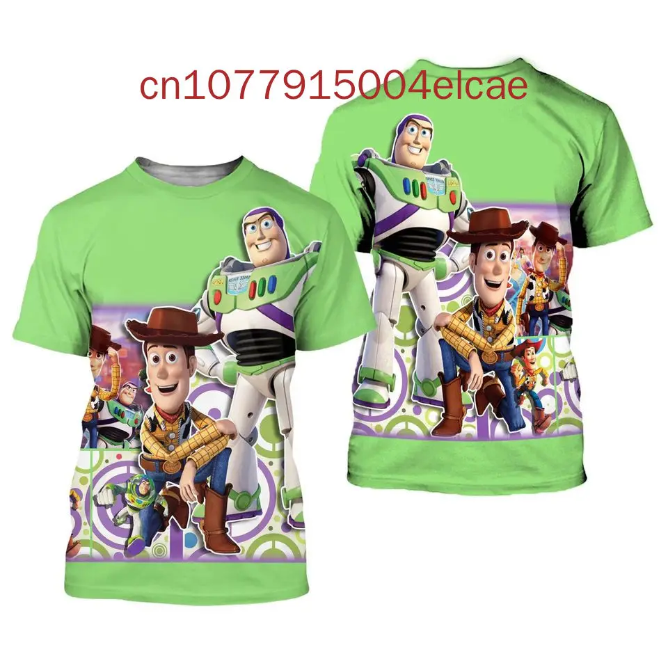 Summer New Toy Story Woody T-shirt 3D Printed Casual Street Men's and Women's Round Neck T-shirt