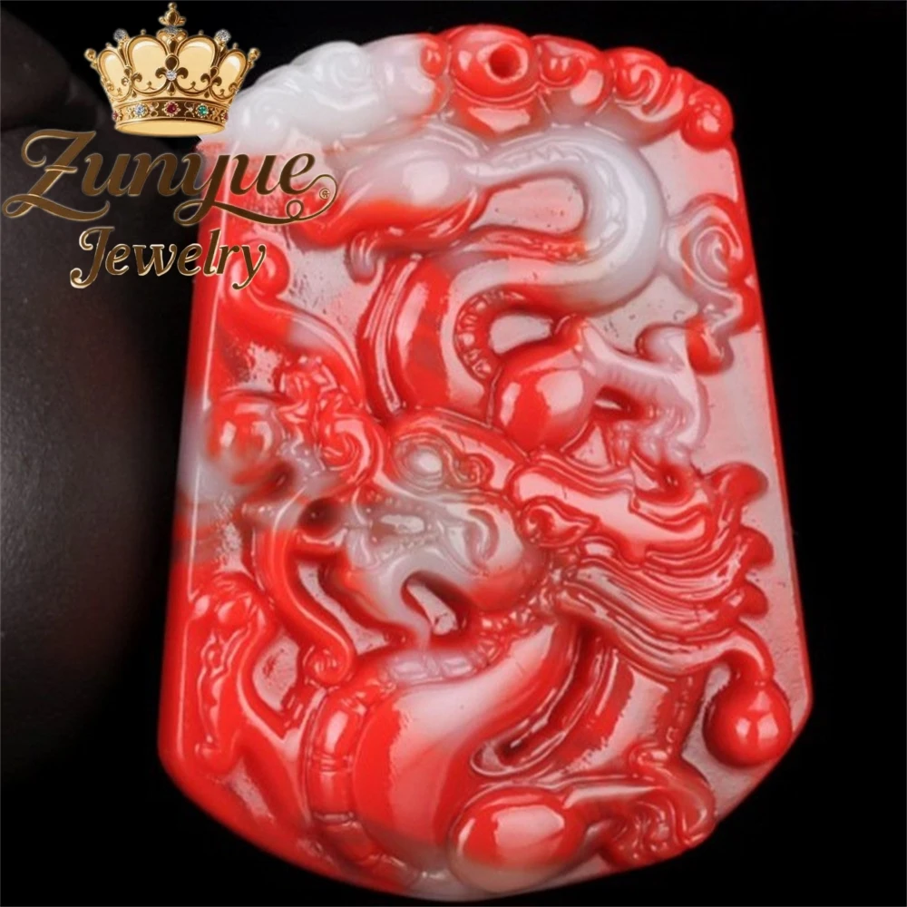 Natural Hetian Green White Jade Pi Xiu Guanyin Dragon Pendant Figure Peace Amulets For Good Luck And Protection Fashion Jewelry