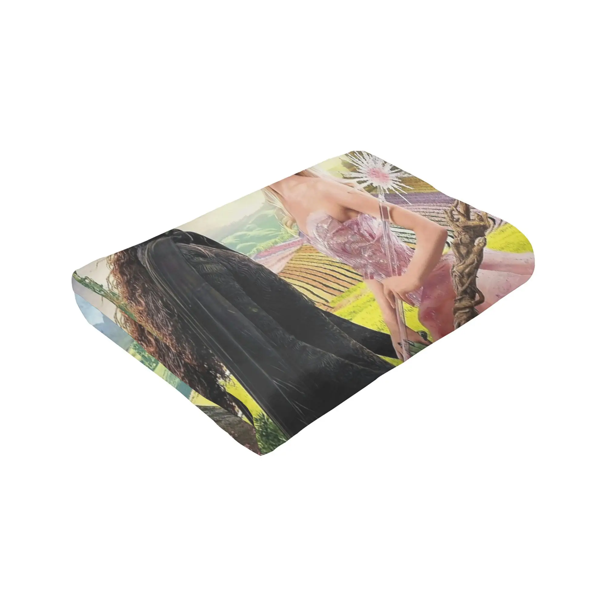 Wicked Elphaba & Glinda Blanket Movie Wool Novelty Soft Throw Blanket for Bed Sofa Summer