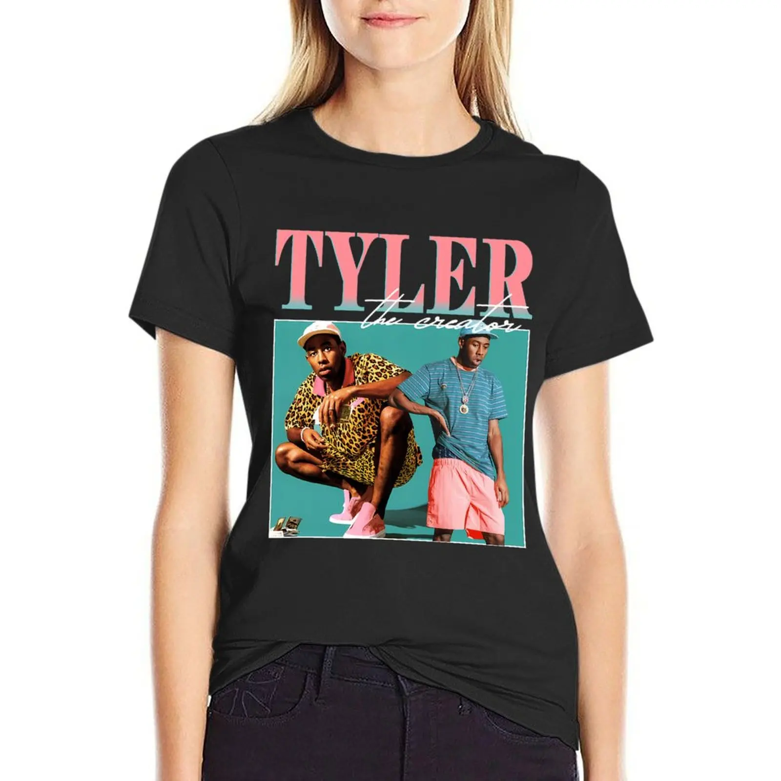 

Tyler Thé Créátors 90s Vintage T-Shirt animal prinfor funnys korean fashion Female clothing workout shirts for Women loose fit