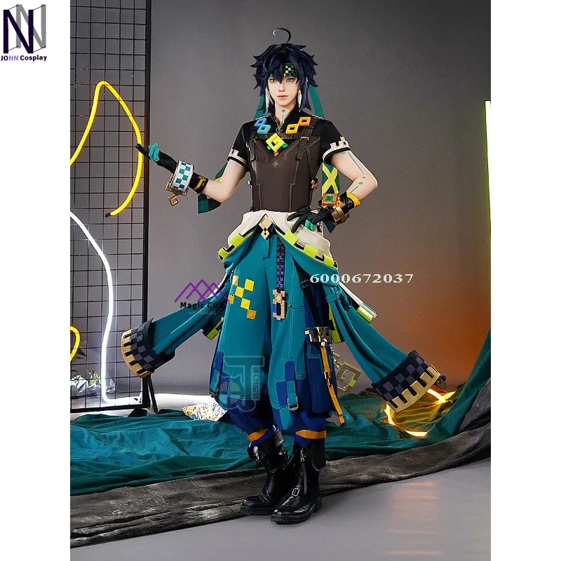 Genshin Impact Game Kinich Full Set Cosplay Costume Satellite Character Outfit for Men Anime Party Suit Stylish 2024 New Arrival