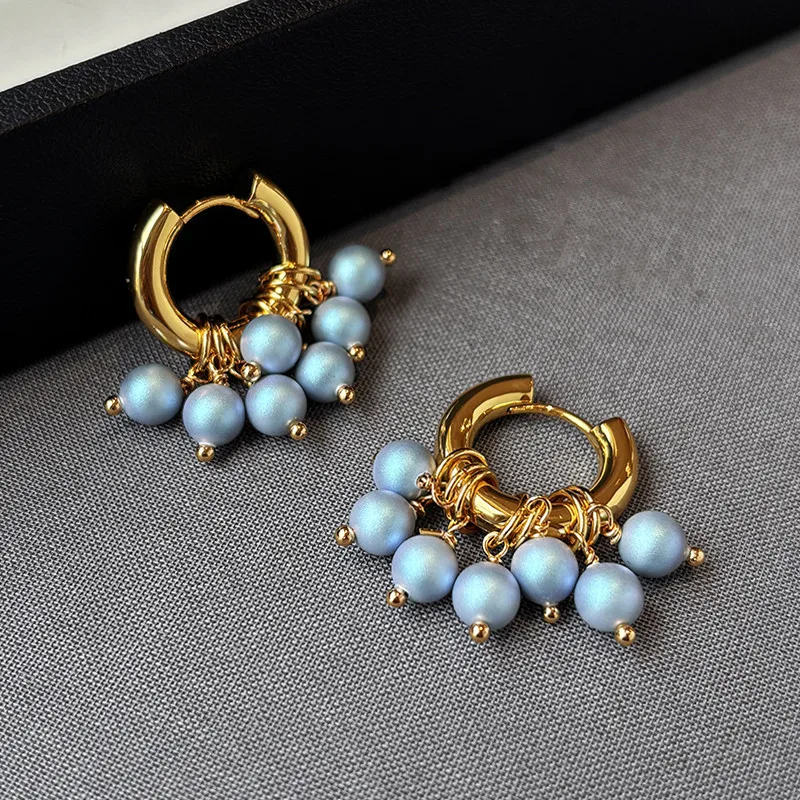 Neue Design Trendy Blaue Perlen Natürliche Barocke Süßwasser Perle 14K Gold Gefüllt Weibliche Schmuck Sets Halskette Armband Ohrringe – Detail 8