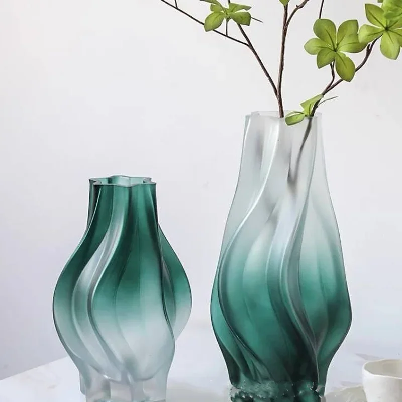

Light Luxury Vase Gradation Decoration Living Room Home Decor Creative Exquisite Flower Pot Long Branch Table Glass Bottle