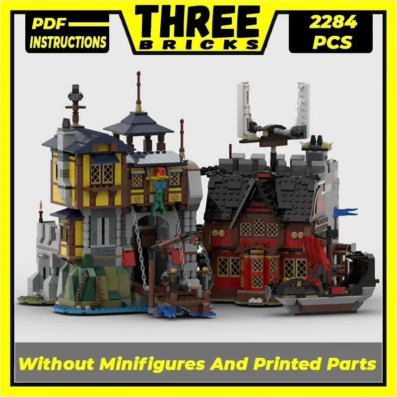 Moc Bouwsteen Militair Model Zeemeermin Kasteel En Piraat Tavern Technologie Modulaire Blokken Cadeau Kerst Tos DIY Set Montage