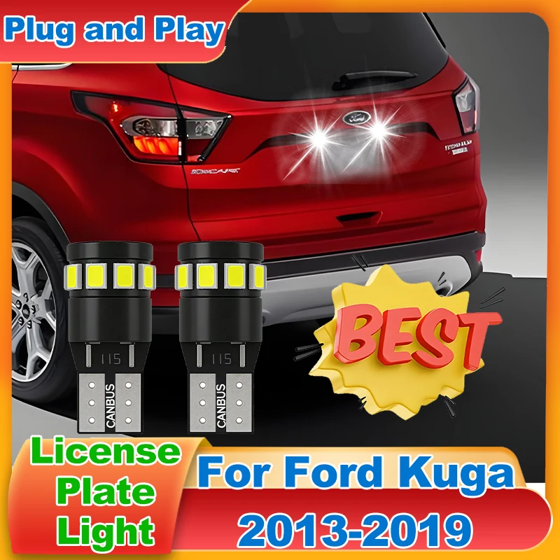 

2PCS Canbus Bulb T10 W5W LED Parking/License Plate Light 12V 6000K For Ford Kuga 2013 2014 2015 2016 2017 2018 2019 High Power
