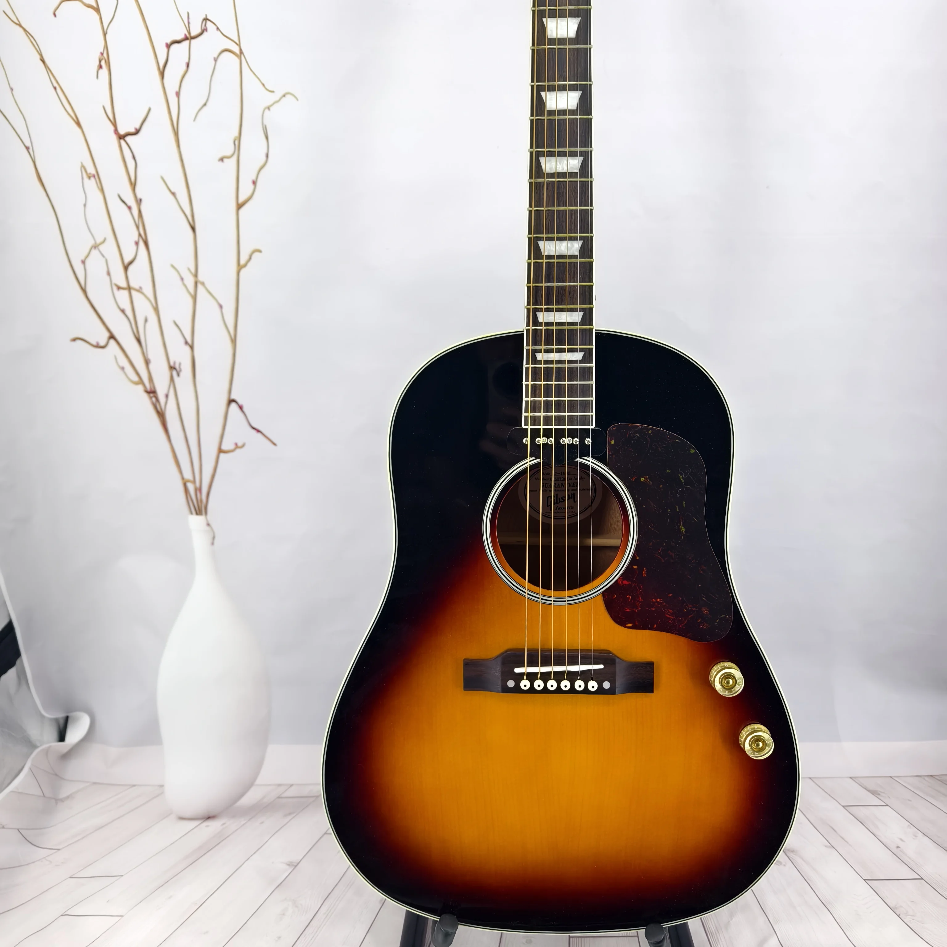 

Винтажная акустическая гитара Sunburst Hollow с цельной верхней декой из ели 160 Spruce, бесплатная доставка