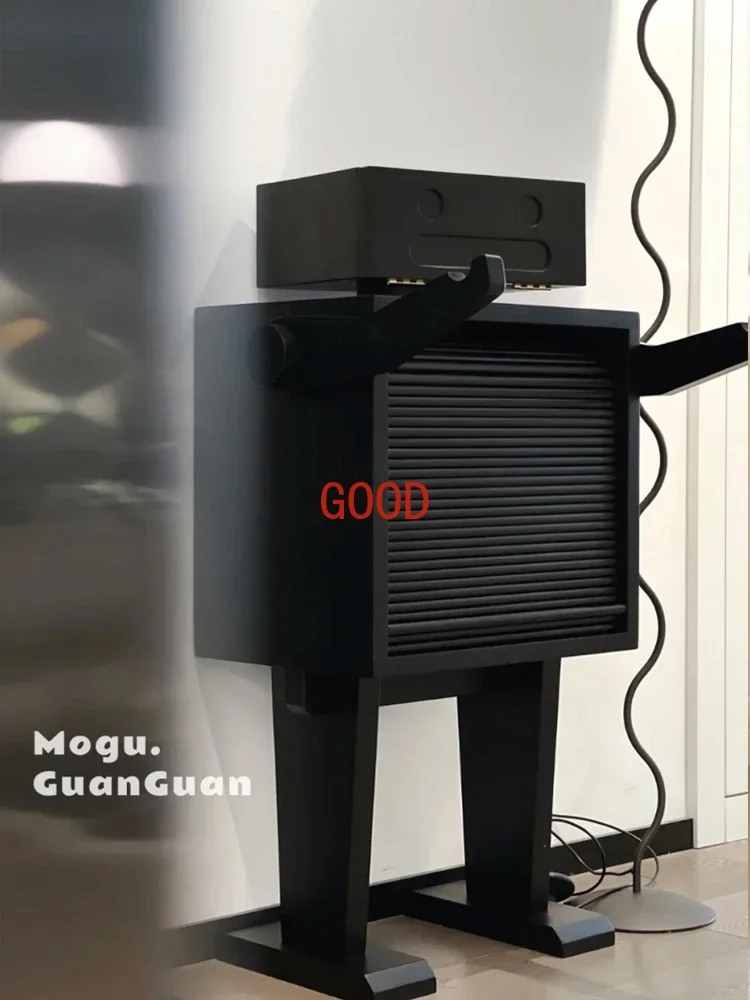 مخصص روبوت خزانة جانبية خزانة مشروبات تخزين الرجعية الإبداعية السرير استخدام الجانب تخزين الطفل تخزين الخشب الصلب