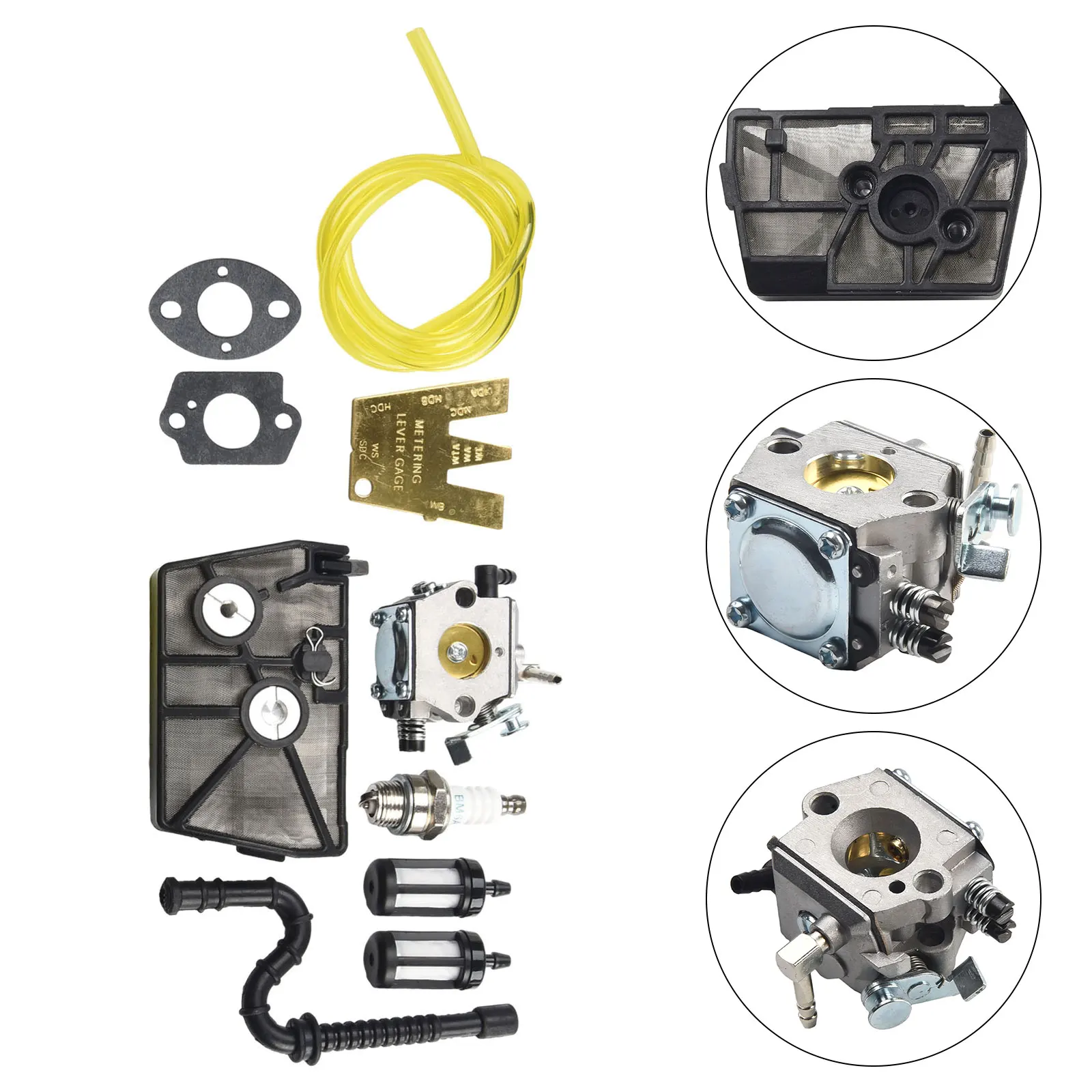 High Quality Carburetor With Gasket Air Filter Metering Lever Replacement Super Chainsaw Adjustment Tool For #HU-40