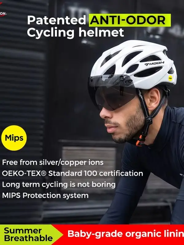 

Велосипедный шлем Mips MOON: защита от запаха и пота, легкий, ударопрочный, для взрослых, для горного велоспорта и активного отдыха