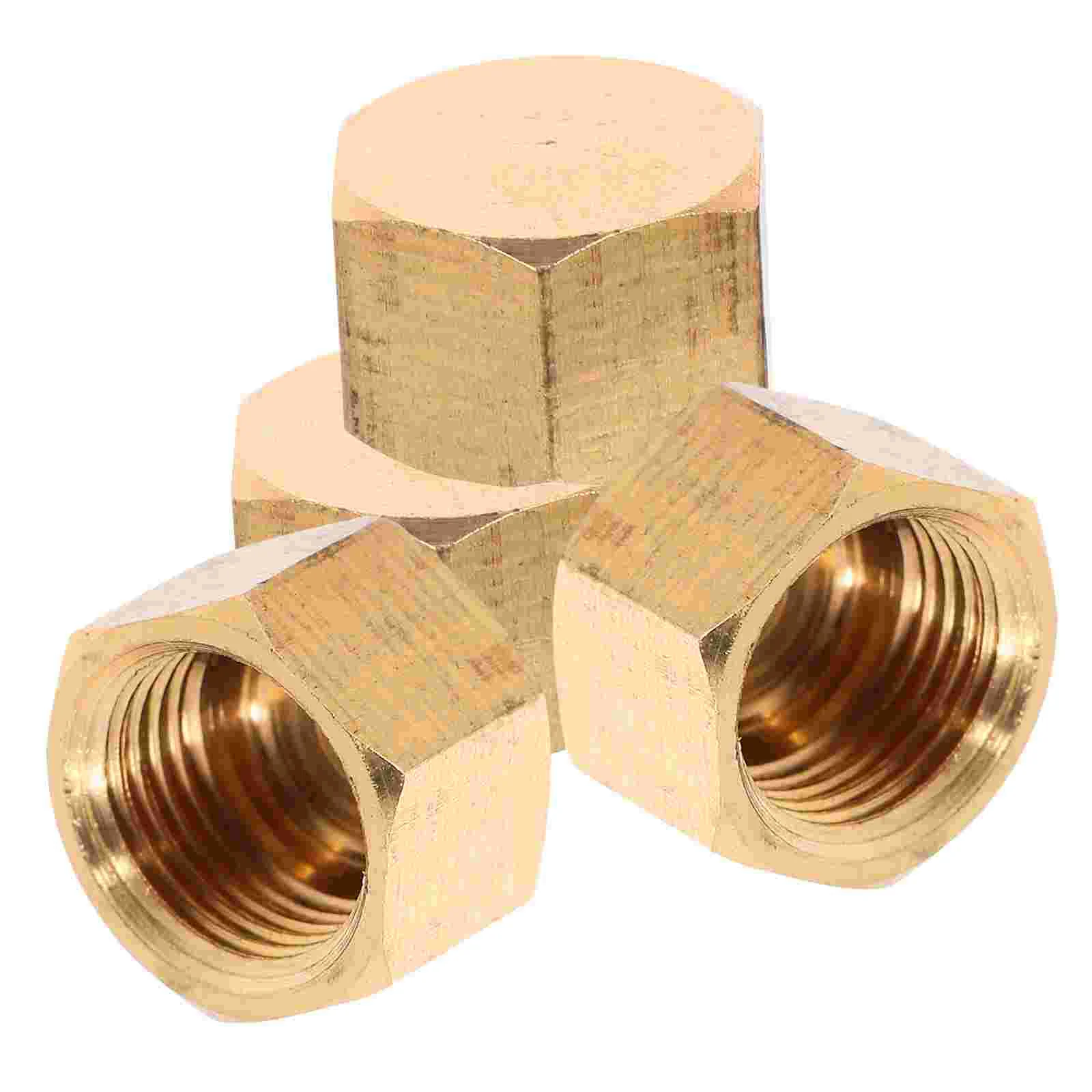 4pcs Copper Flare Caps Flared Tube Fittings 1/8 Compression Caps Caps 1/8 cap cap cover