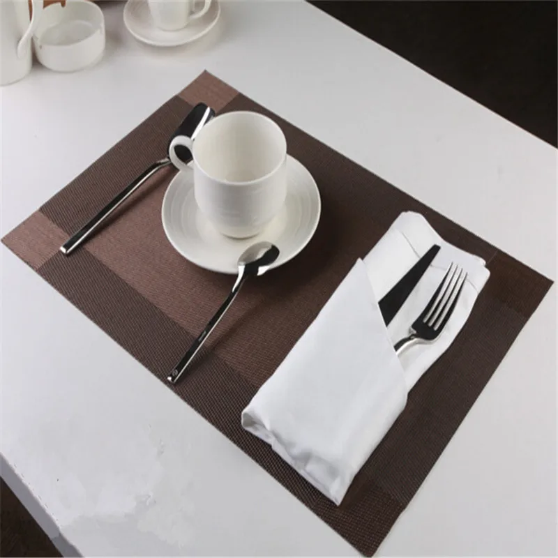 

1Pc PVC Rectangle Table Placemat Cup Coaster Dining Kitchen Utensils Washable Heat-resistant Mat