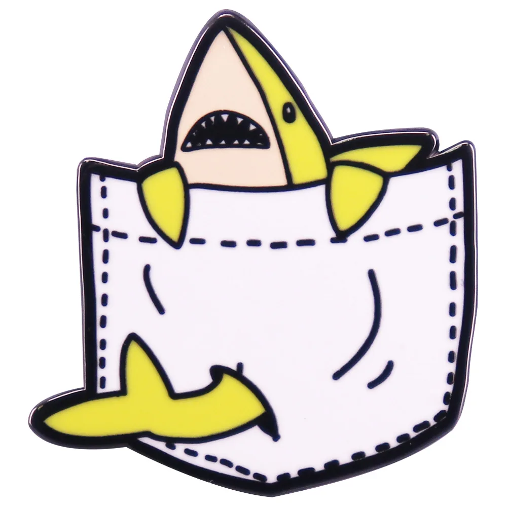 A3497 Anime Cartoon Shark Collection Cute Enamel Pins for Clothes Badges Backpack Lapel Pin Decoration Gift Jewelry Accessories