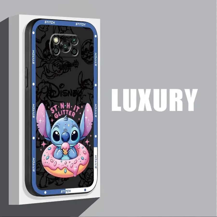 Disney Stitch Phone Case for Poco F1 F3 F4GT F5Pro X3 NFC Pro X4Pro5G X4GT X5 Pro5G M3 Pro 5G M4 Pro 5G M5s C40 C50 C51 C61