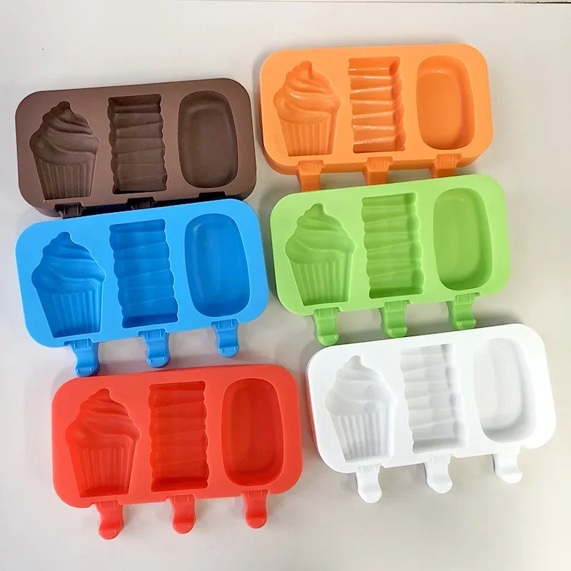 Ice Cream Silicone Mold DIY Handmade Cute Baking Chocolate Cheese Popsicle Homemade Mold