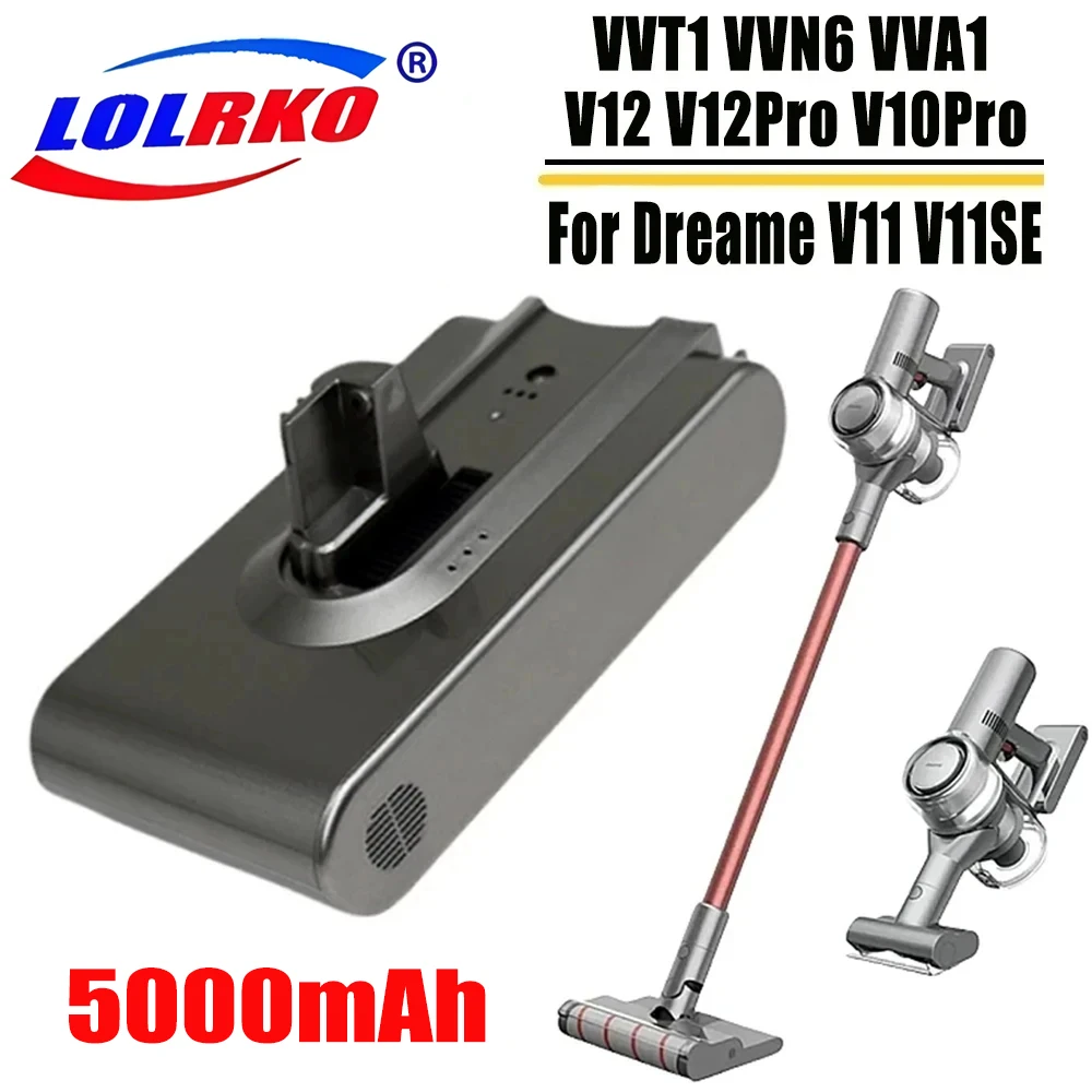 

Литиевая батарея для пылесоса Dreame V11 V12 Mijia Dreame V10Pro V12Pro 25,2 в 5000 мАч