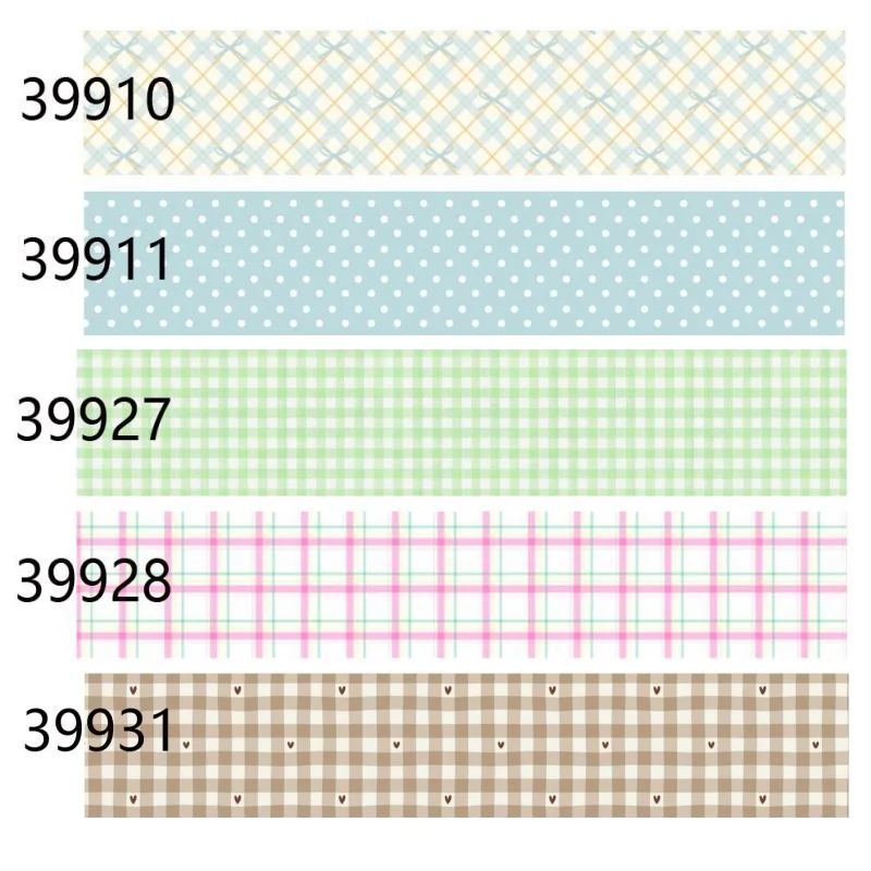 

10yards Plaid Ribbon Printed Grosgrain Ribbon for Decorative Headwear Bows Craft Materials DIY Accessories