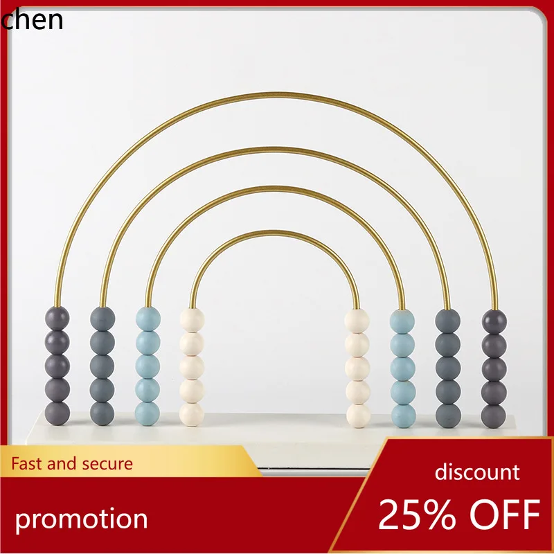 

H1 style semi-circular rainbow circle ornament for model homes and sales offices, modern interior decoration in the ins style