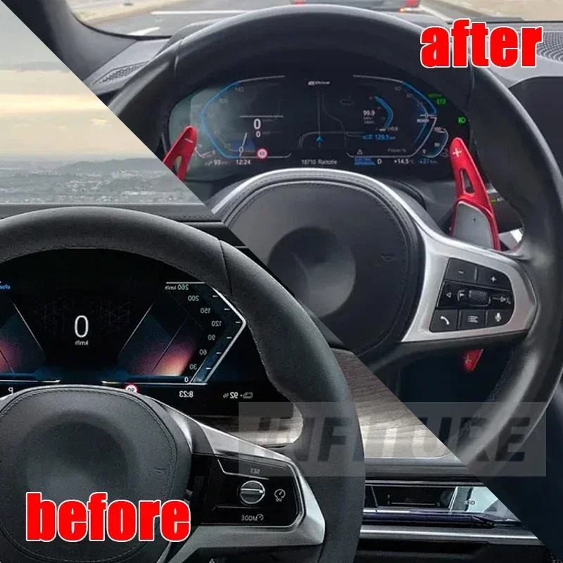 

For BMW 5 Series G20 G30 G38 7 Series G11 G12 X4 F26 M5 F90 2Pcs Car Steering Wheel Shift Paddle Shifter Extension Aluminum