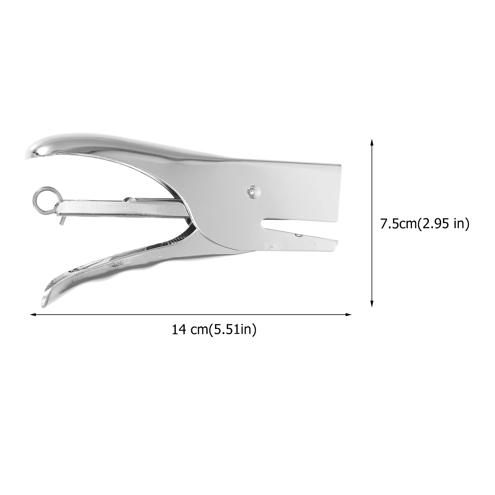 1 PC 20 แผ่น Plier Stapler NO-Jam Hand Grip เครื่องเย็บกระดาษโลหะประหยัดความพยายามเย็บไม่มีเย็บเข็ม (Silver)