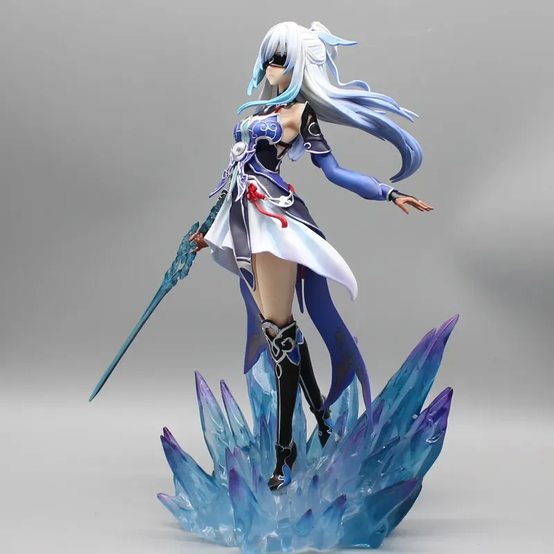 28.5cm Honkai: Star Rail Game Jingliu Bouncing Star Qiong Peripherals Model Action Figurine Collectible Desk Room Decoration Toy