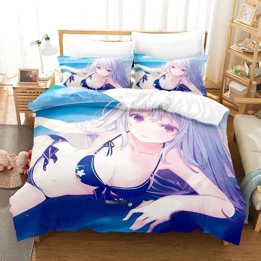 

2024 OreShura Bedding Set Single Twin Full Queen King Size Bed Set Adult Kid Bedroom Duvet cover Sets 3D Print Anime Bed Sheet