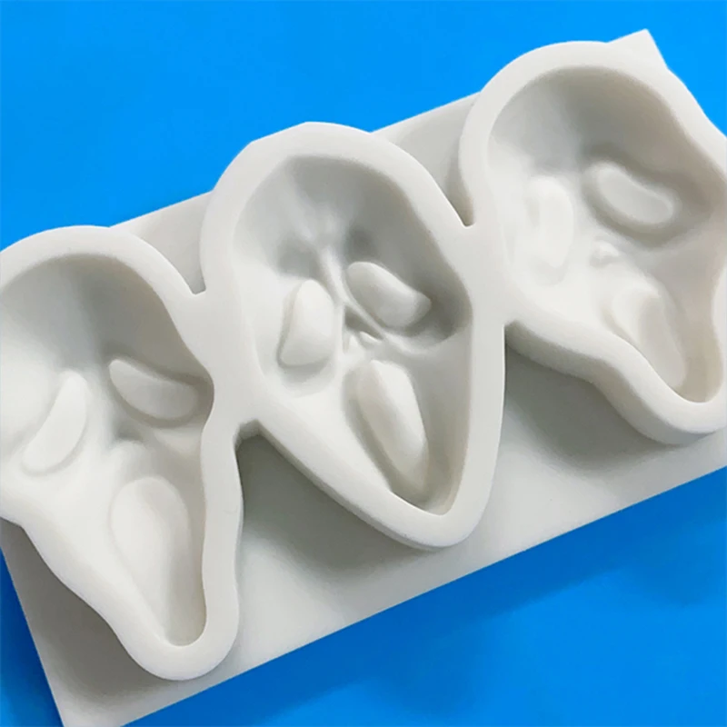 New cross-border Halloween silicone mold three grimace silicone mold diy glue cookies baking fondant silicone mold