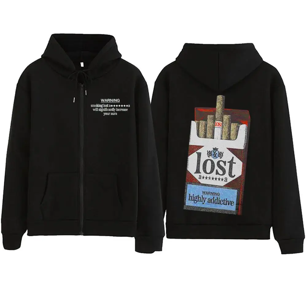 Machine Gun Kelly MGK Lost Americana Zipper Hoodie Harajuku Pullover Tops Streetwear Sweatshirt