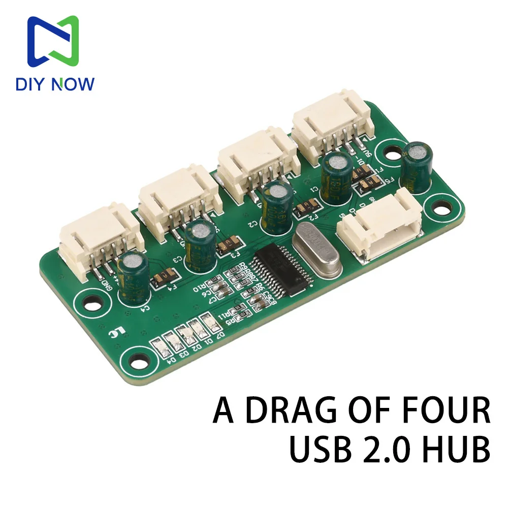 Dc5V 1 To 4 Hub Module Ph2.0 Interface Hub Module Driverless Usb Splitter 2.0mm Horizontal Patch Terminal Fe1.1S Chip