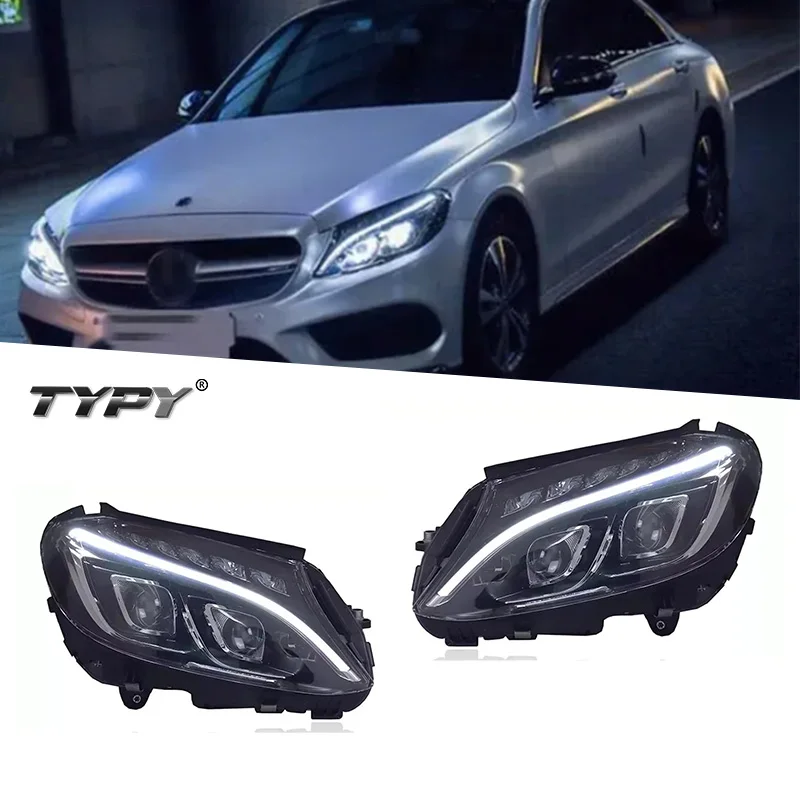 

Автоматическая светодиодная фара, светодиодная фара для Mercedes Benz C Class W205 C180 C200 C280 C300 C63 2015-2018