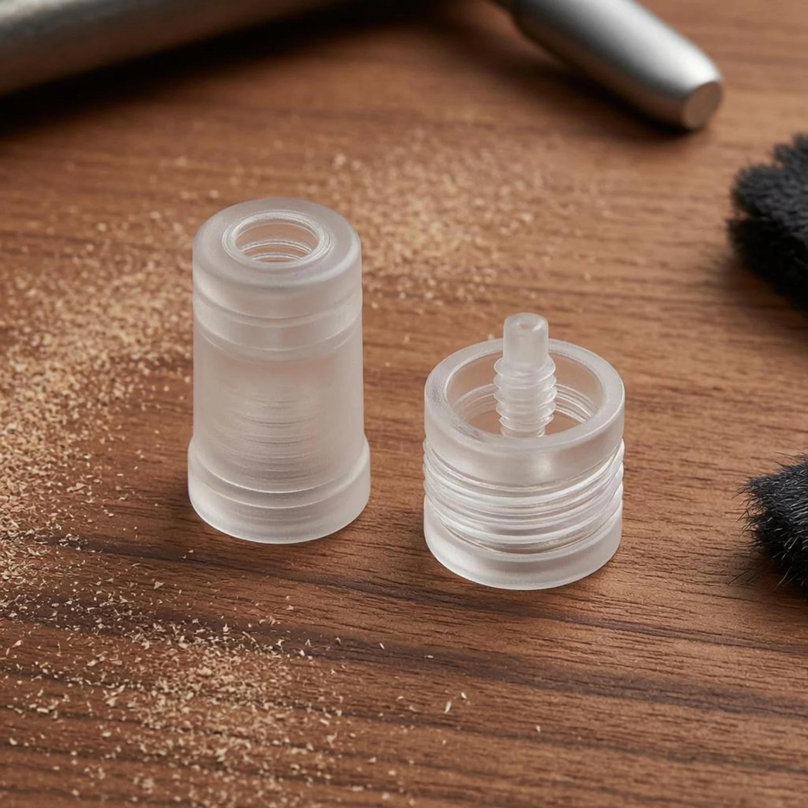 Billiard Stick Joint Protector Threaded Cue Joint Cap Transparent Acrylic 5/16-14 for Pool Players