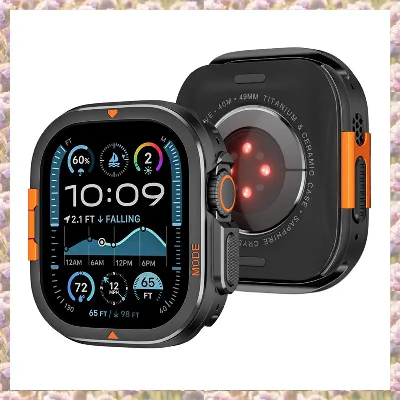 

L72A-Metal Case For Watch Ultra 2 49Mm Protector Case Turn Bumper Cover With Back Shell For Iwatch Ultra 2/Ultra