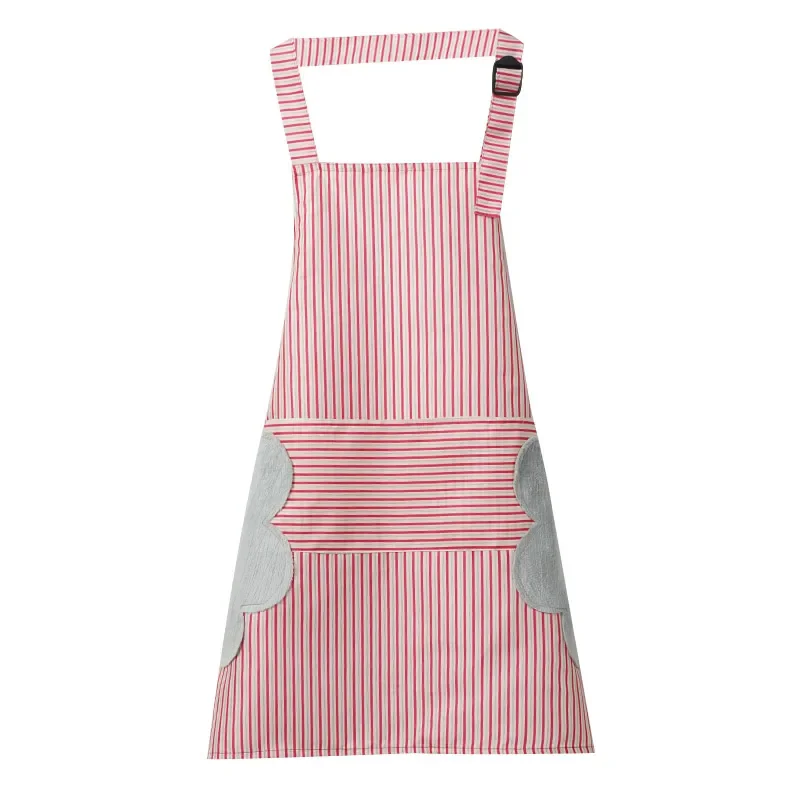 Apron household kitchen women and men fashion waterproof and oil proof work cute Japanese cotton cloth Korean version cute