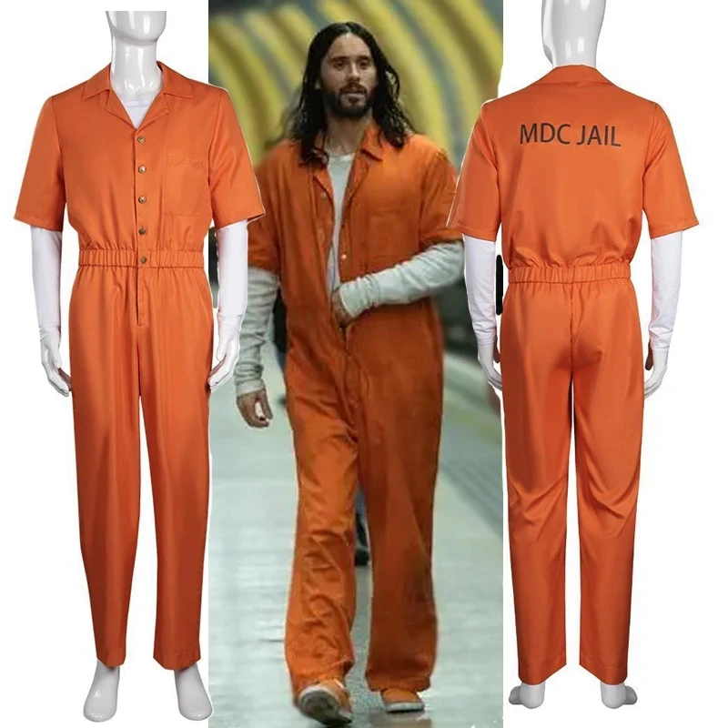 

Halloween Prison Uniform For Adult Men Dr. Michael Morbius Cosplay Costume Jumpsuit T-shirt Outfit Leisure work clothes