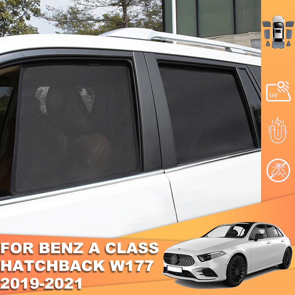 For Mercedes Benz A Class W177 2018-2024 Car Rear Side Baby Window SunShade Shield Front Windshield Curtain Sun shade Visor