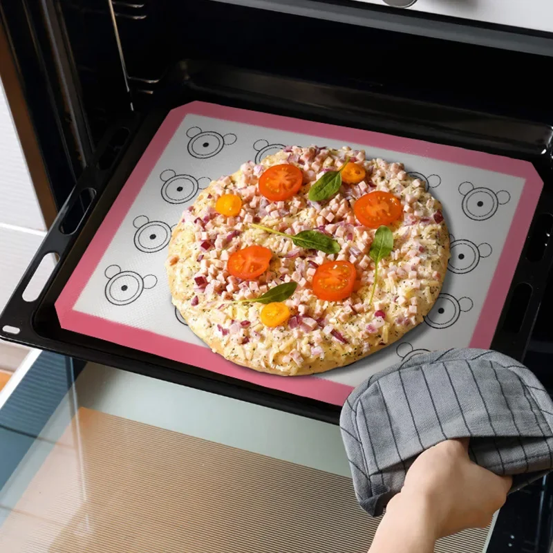 Non-Stick Silicone Baking Mats Rolling Dough Pad Oven Sheet Cake Cookie Macaron Mat Temperature Resistant Kitchen Pastry Tools