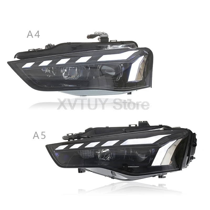 Audi A4 A5 Front Headlight Headlamp Assembly DRL LED Refit Styling Daytime Running Head Light Dynamic Turn Signal Car Accessory