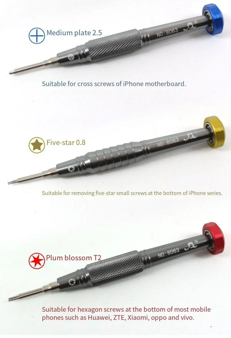 S2 Legierungsstahl Präzisions-Schraubendreher Aluminium Rutschfester Griff 360° Geräuschlos Magnetische Spitze für iPhone Samsung Huawei Reparaturen – Detail 8